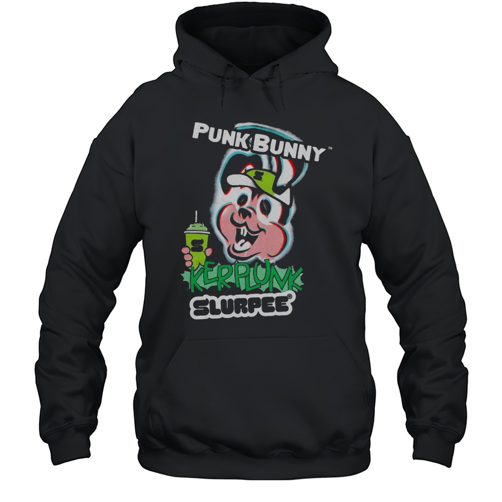 Slurpee X Punk Bunny Kerplunk 7 Eleven T-shirt Unisex Hoodie