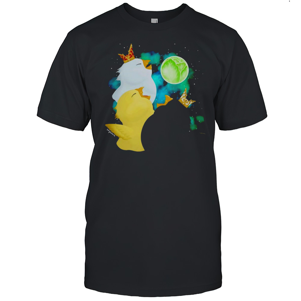 Three Fat Chocobo Moon Shirt