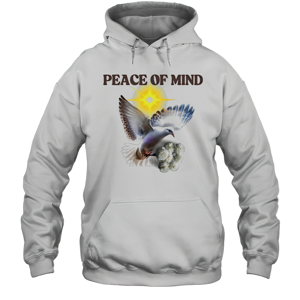 Peace Of Mind Dove Rose White Shirt Unisex Hoodie