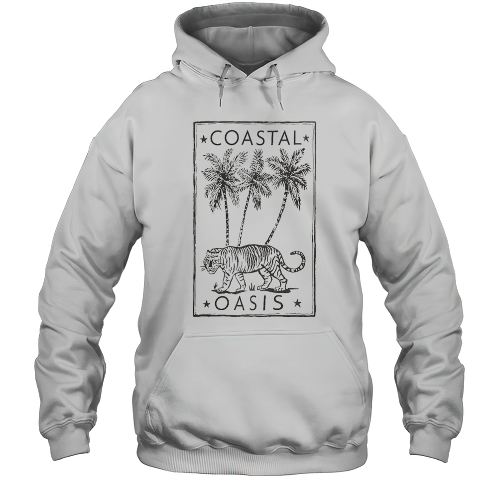 Coastal Oasis Tiger T-shirt Unisex Hoodie