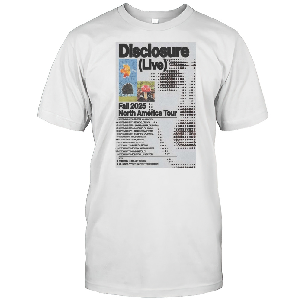 Disclosure Fall 2025 North America Tour Shirt