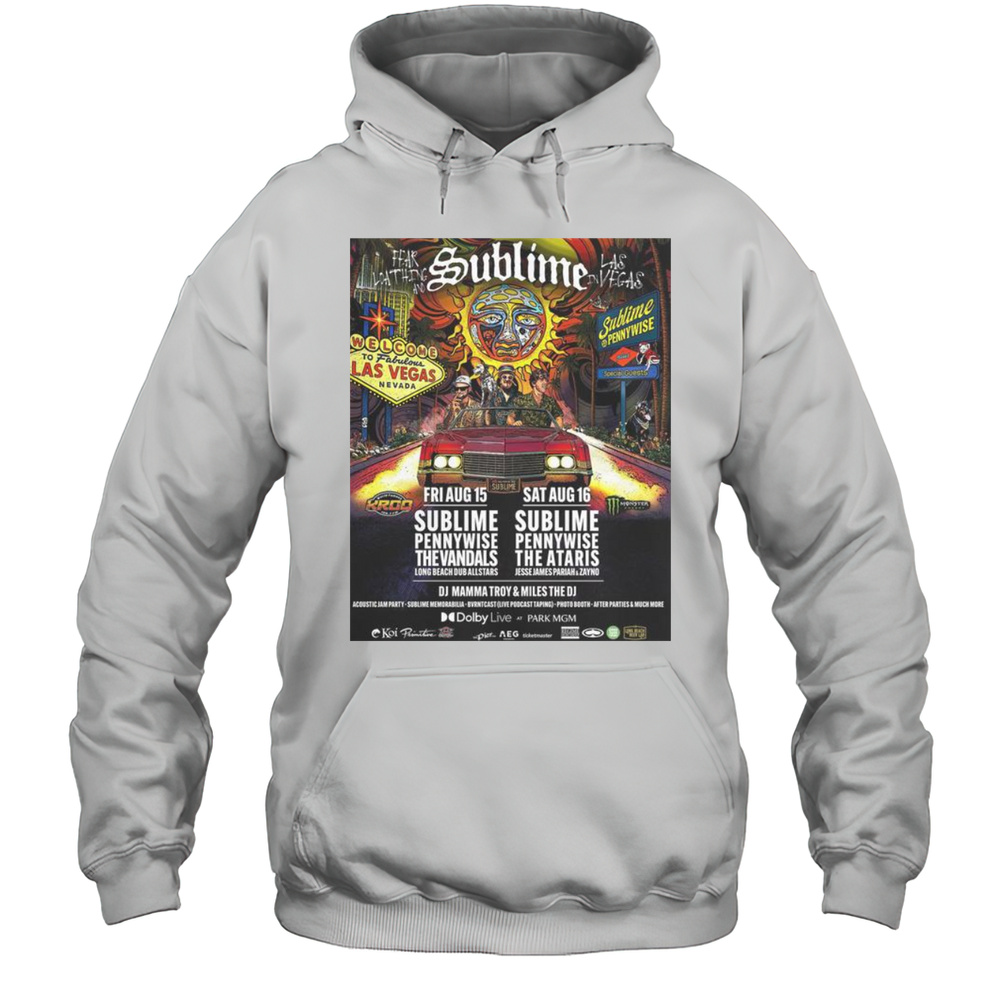 Official Sublime The Dolby Live In Las Vegas Tour August 15 2025 T-Shirt Unisex Hoodie