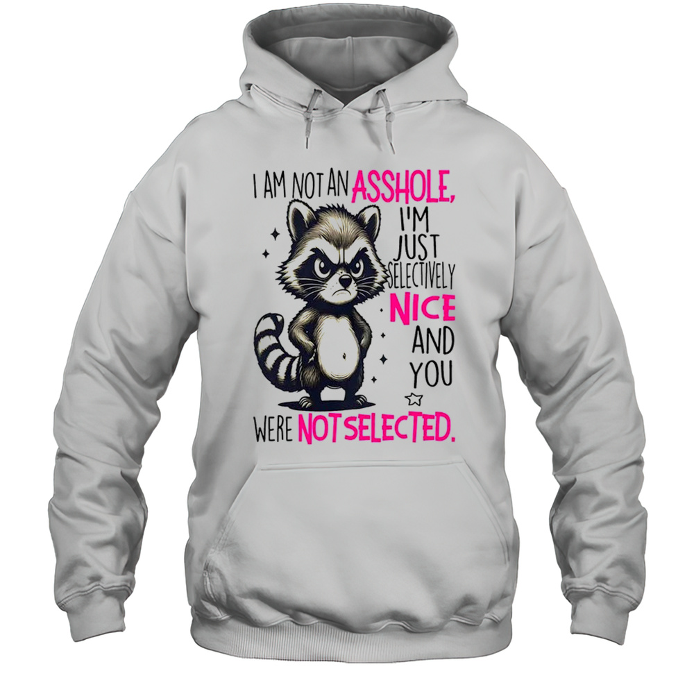 Raccoon I Am Not An Asshole Im Just Selectively Nice And You Were Not Selected Shirt Unisex Hoodie