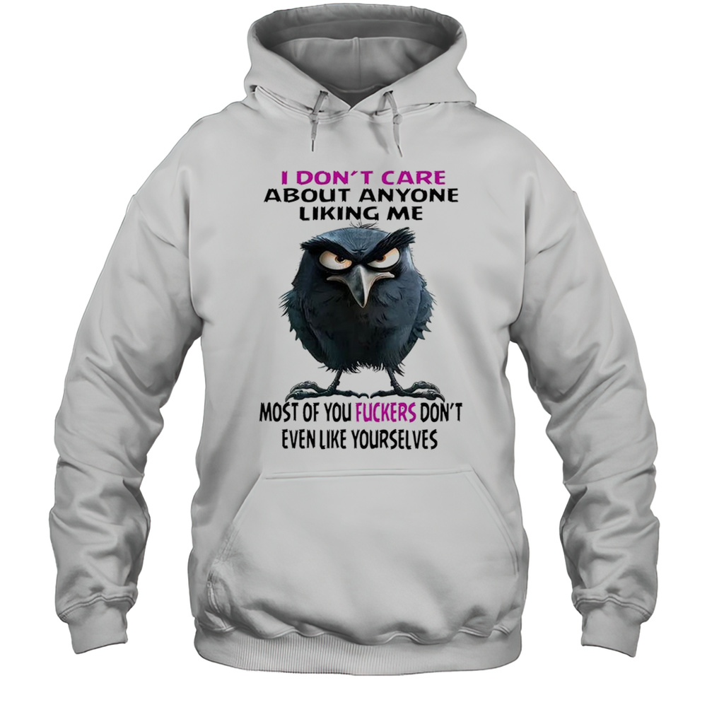 Raven I Dont Care About Anyone Liking Me Most Of You Fuckers Shirt Unisex Hoodie