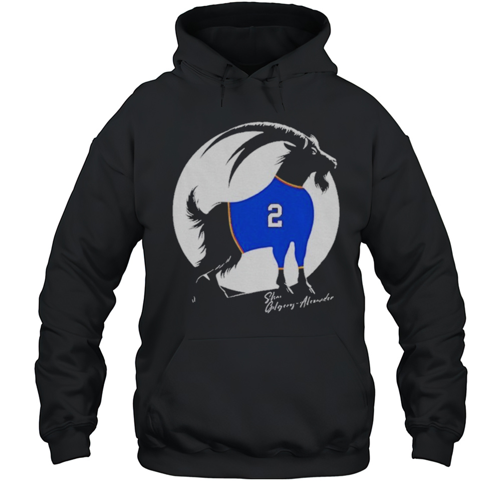 Shai Gilgeous Alexander X Goat Oklahoma City Thunder NBA Basketball Shirt Unisex Hoodie