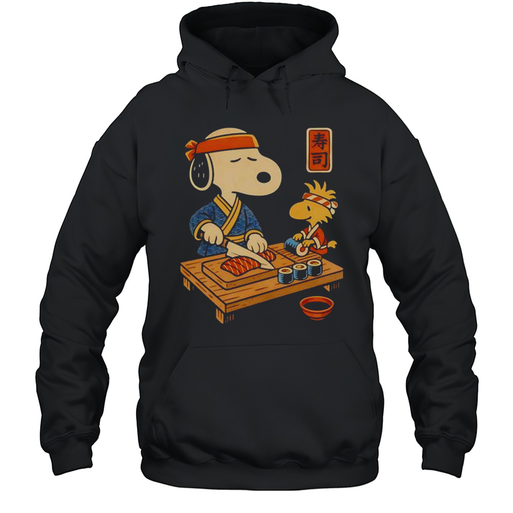Snoopy And Woodstock Sushi Japan Food Shirt Unisex Hoodie