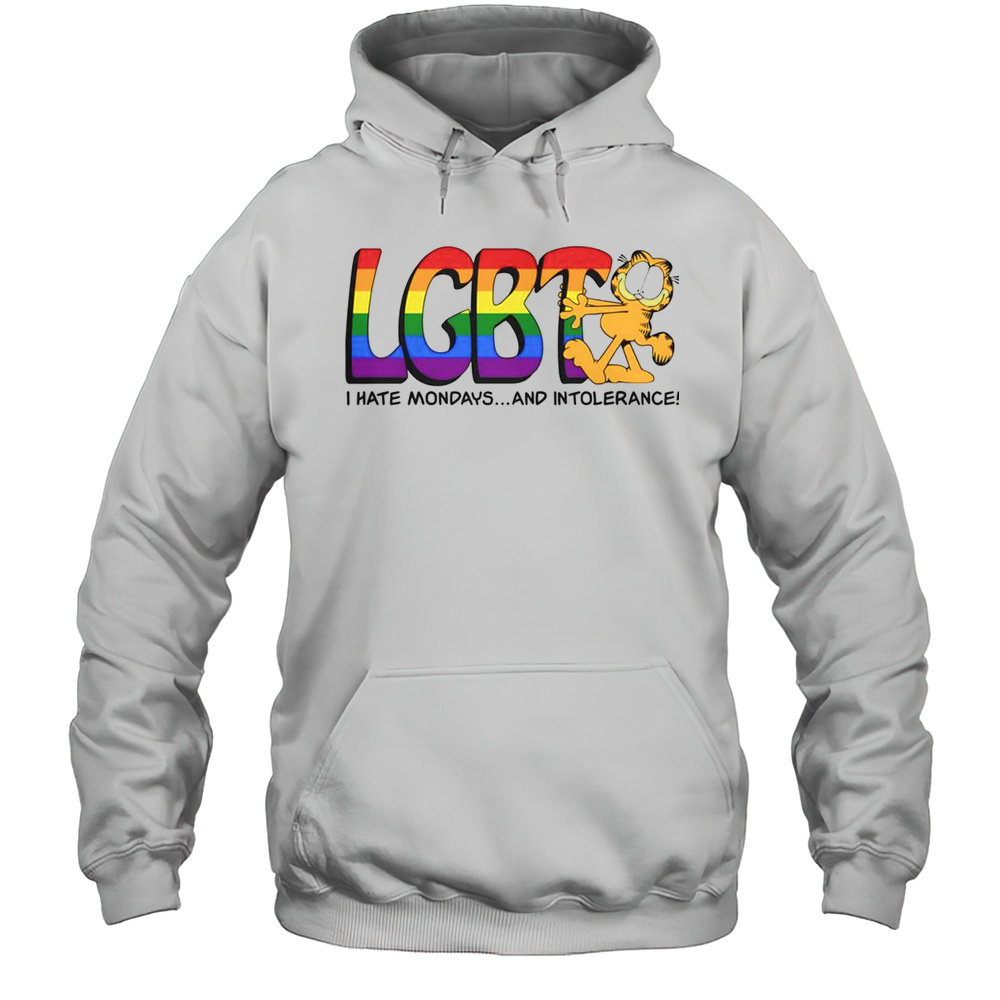 Top LGBT I Hate Mondays And Intolerance Garfield T-Shirt Unisex Hoodie