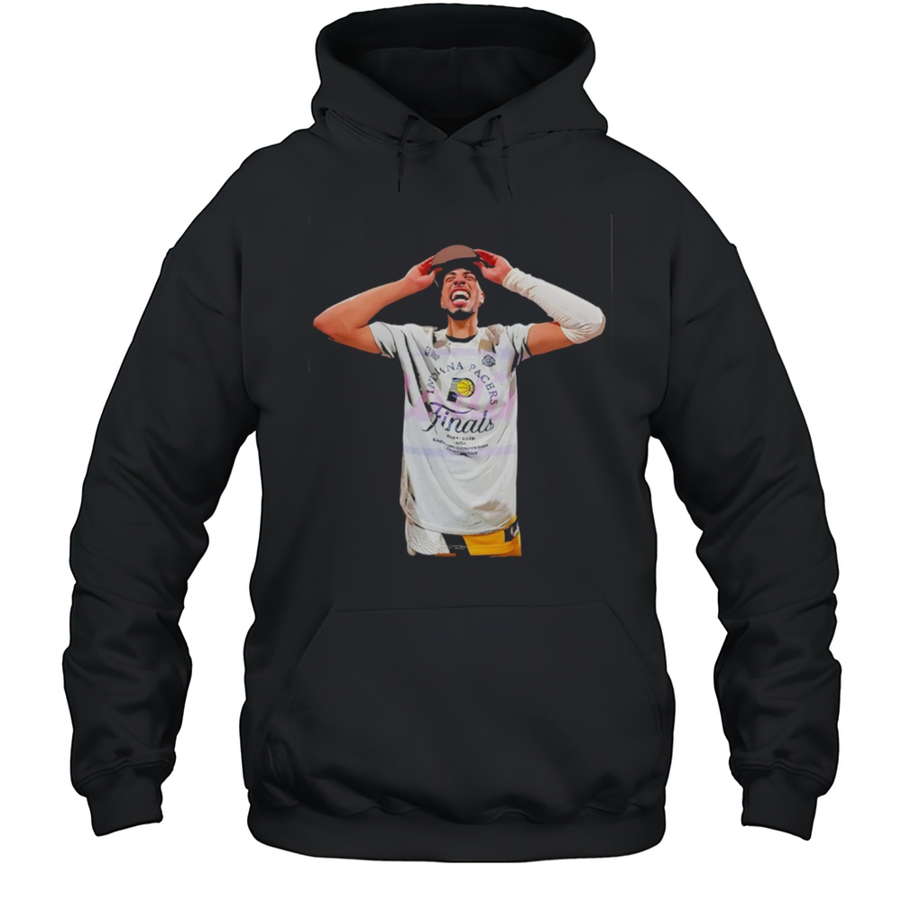 Tyrese Haliburton Indiana Pacers 2025 Finals Celebration Shirt Unisex Hoodie