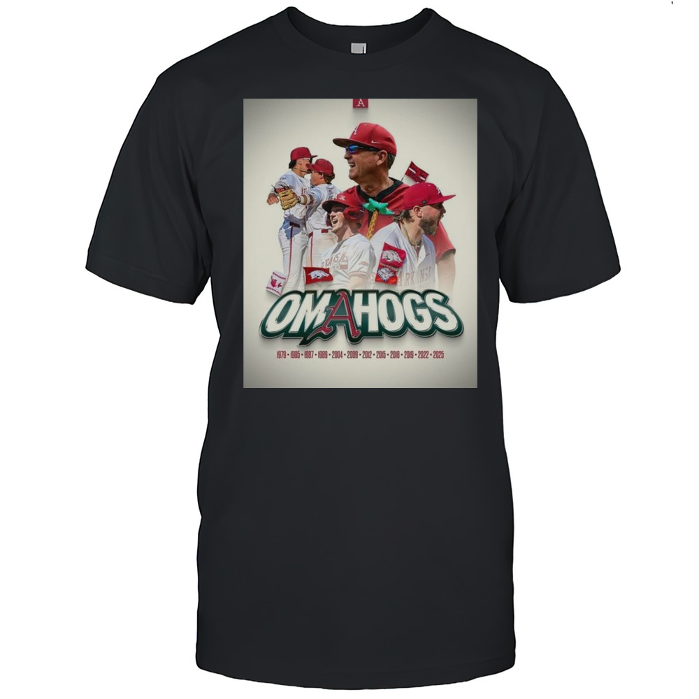 Arkansas Baseball Omahogs 2025 NCAA Super Regional Champions Advance To College World Series Shirt