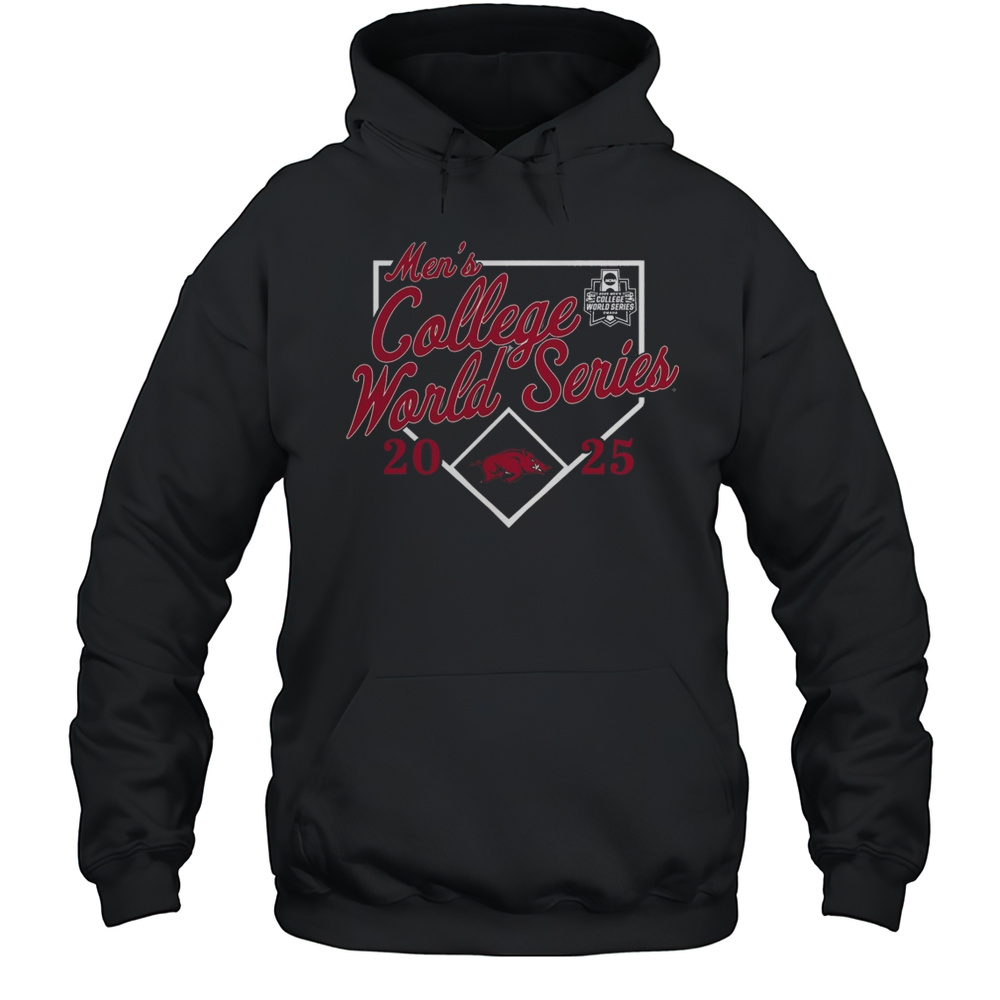 Arkansas Razorbacks 2025 NCAA Baseball Mens College World Series Bullpen Ace Shirt Unisex Hoodie