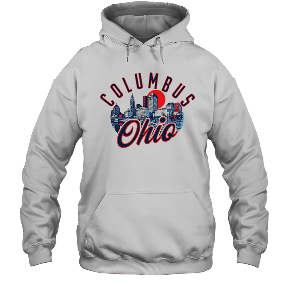 Columbus Ohio Skyline Sunset Shirt Unisex Hoodie