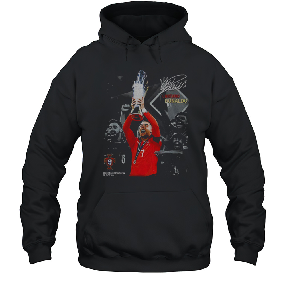Cristiano Ronaldo Seleo Portuguesa De Futebol UEFA Nations League 2025 Signature Shirt Unisex Hoodie