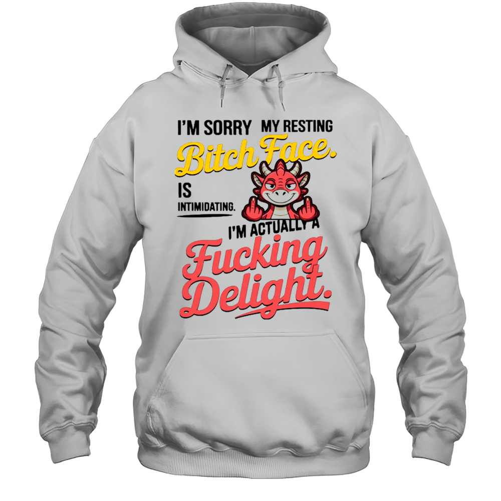 Dragon Im Sorry My Resting Bitch Face Is Intimidating Im Actually A Fucking Delight Shirt Unisex Hoodie
