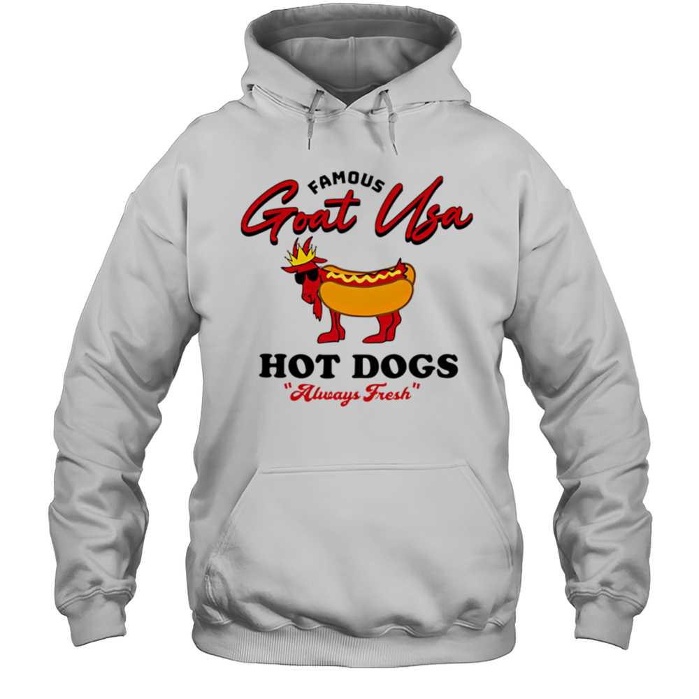 Famous Goat Usa Hot Dogs Shirt Unisex Hoodie