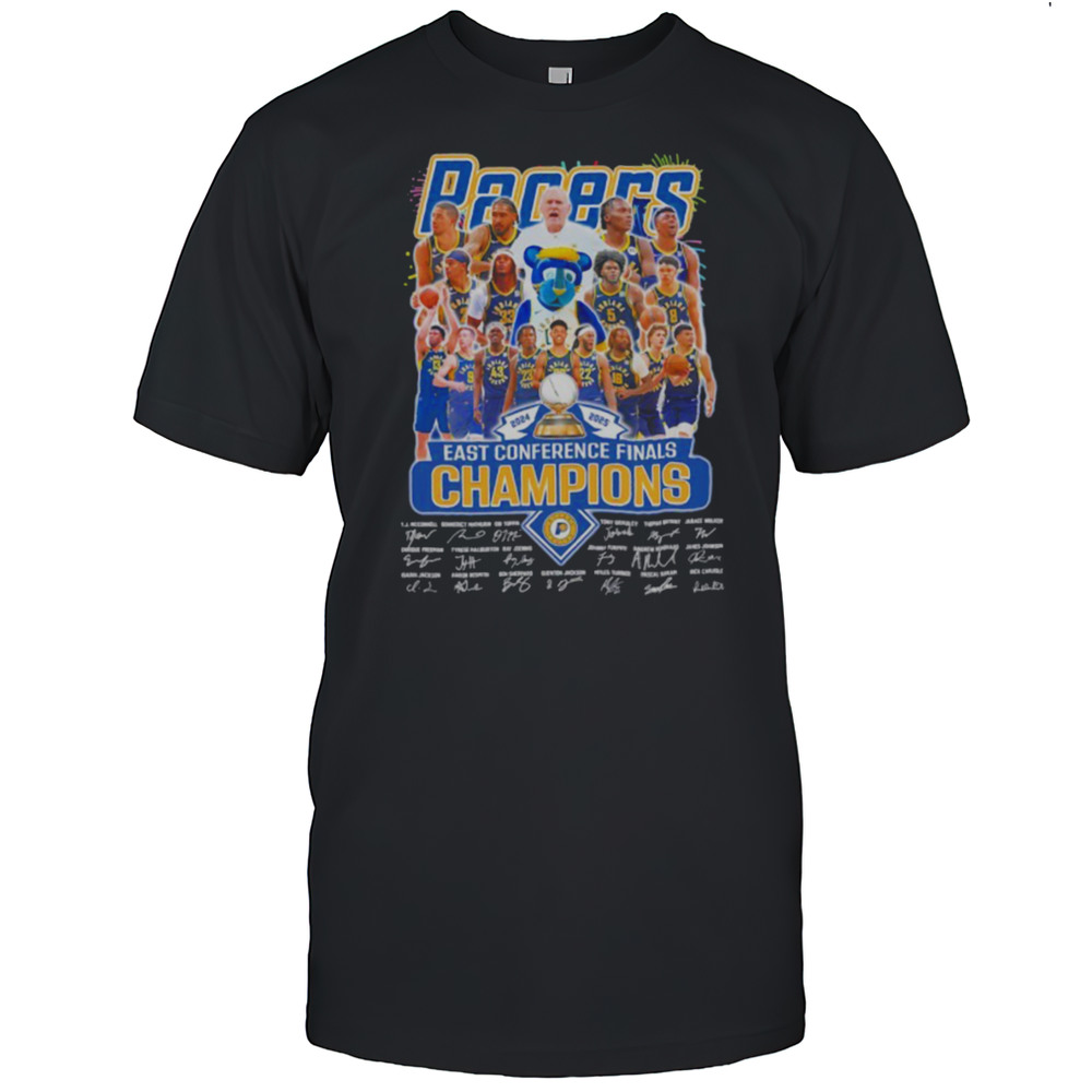 Indiana Pacers Eastern Conference Finals Champions Signatures Shirt