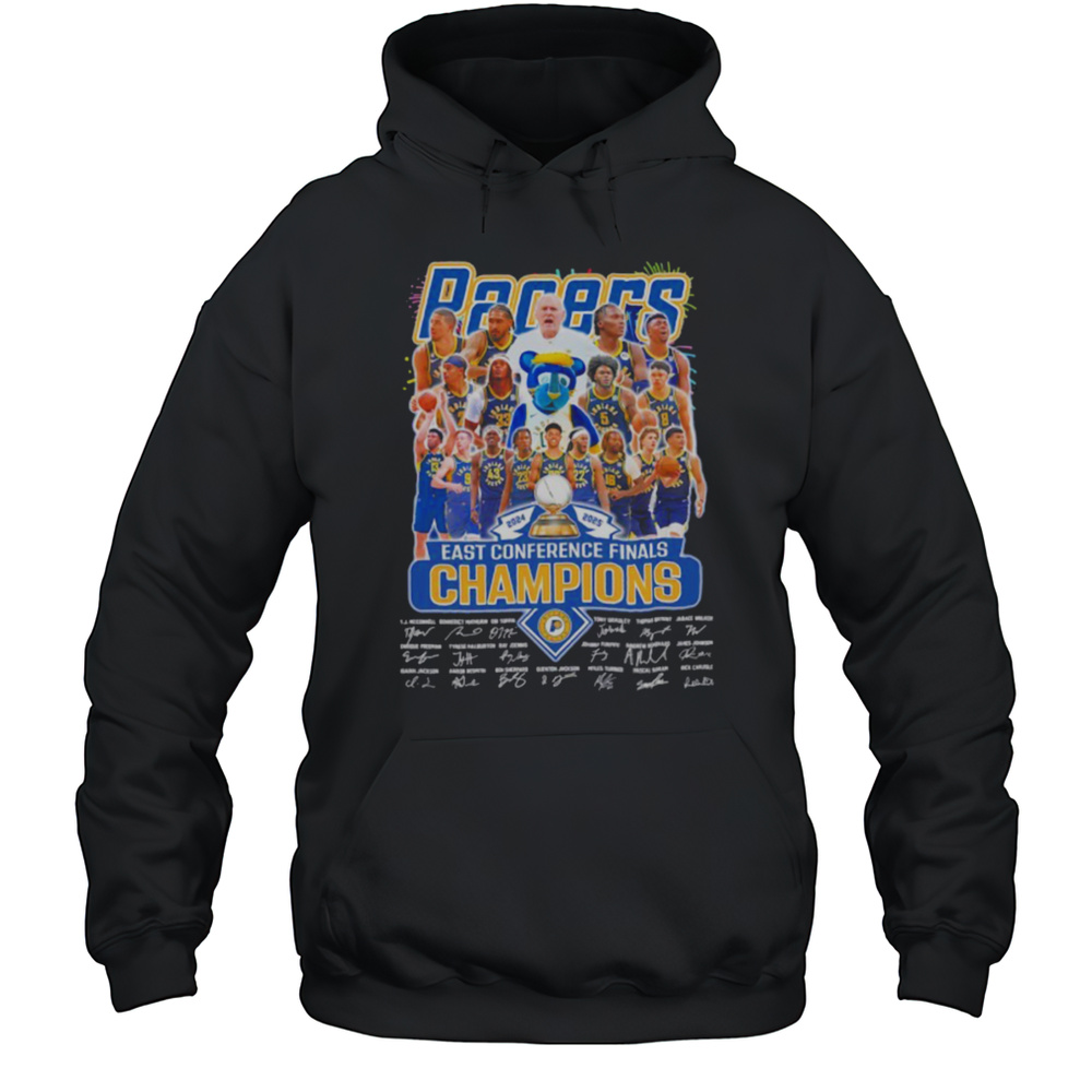 Indiana Pacers Eastern Conference Finals Champions Signatures Shirt Unisex Hoodie