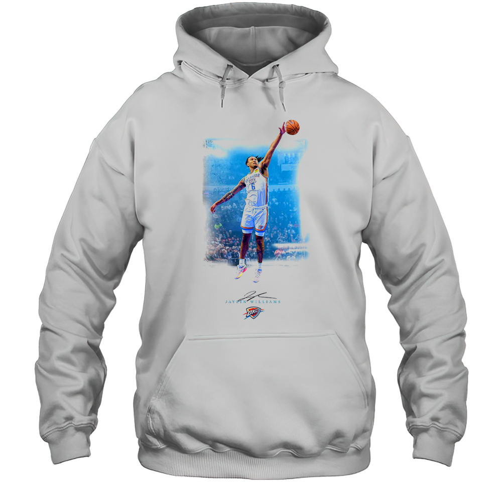 Jaylin Williams Oklahoma City Knicks Basketball Signature Shirt Unisex Hoodie