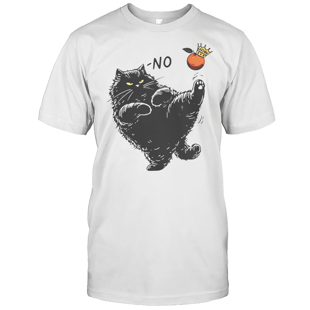 No Kings In America Black Cat Orange King T-Shirt