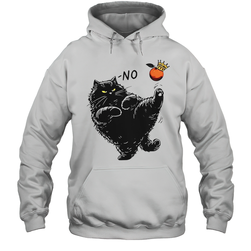 No Kings In America Black Cat Orange King T-Shirt Unisex Hoodie