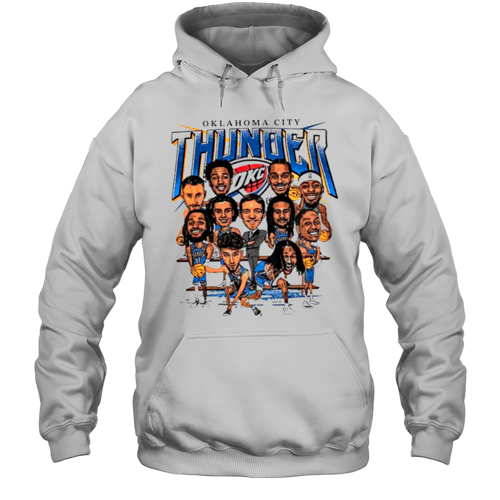 Oklahoma City Thunder OKC Team Caricature Shirt Unisex Hoodie