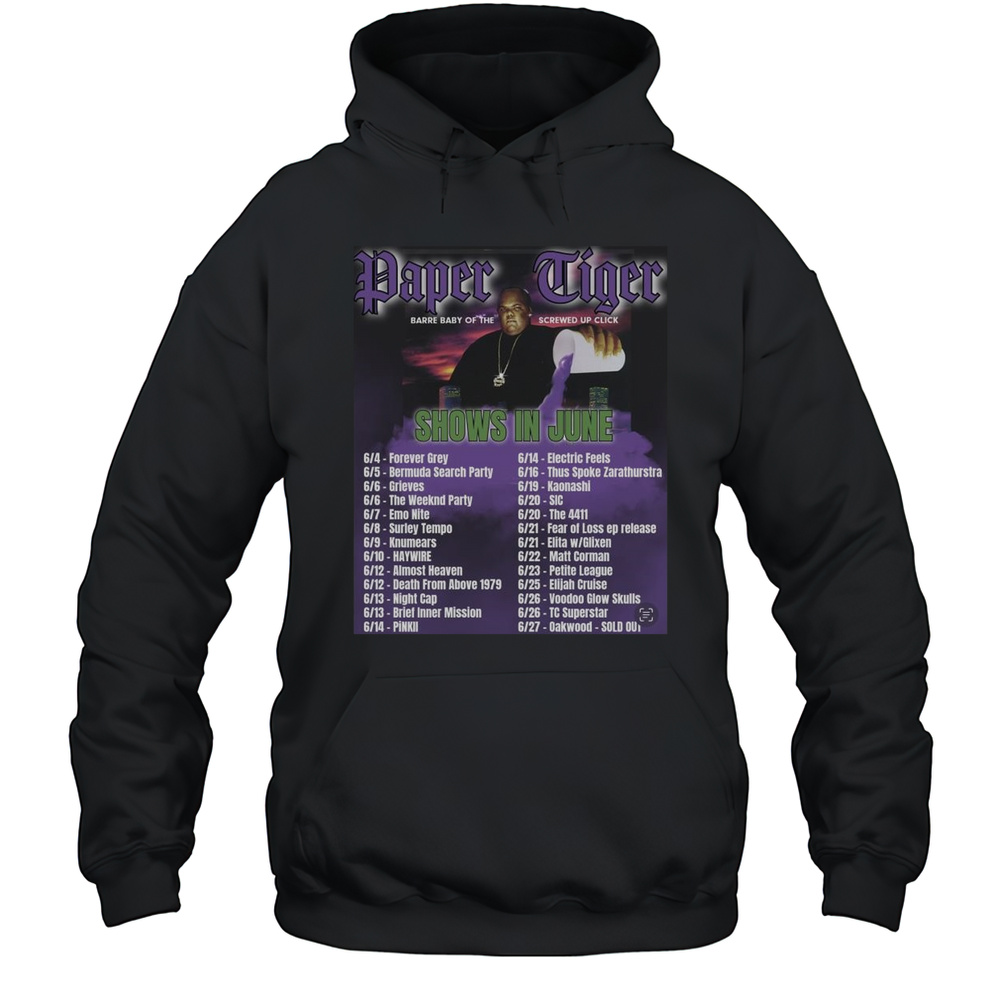 Paper Tiger Barre Baby Of The Screwed Up Click Shows In June 2025 Shirt Unisex Hoodie