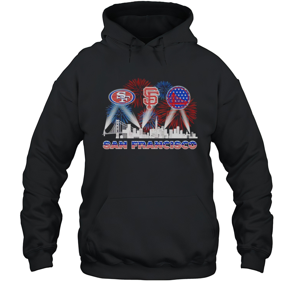 Patriotic Skyline San Francisco Sports Shirt Unisex Hoodie