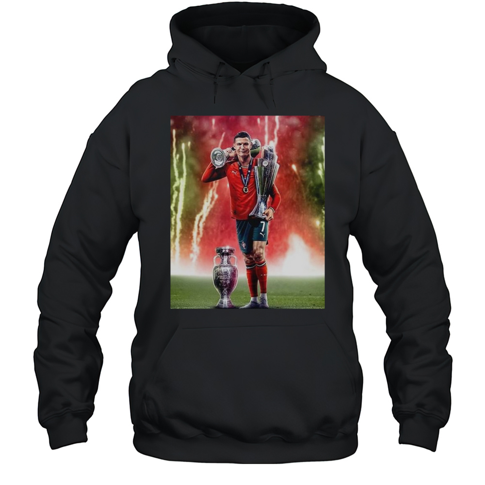 Portugal Win Nations League 2025 In Germany After Ronaldo 3 Trophies Shirt Unisex Hoodie
