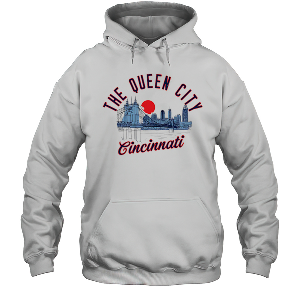 The Queen City Cincinnati Skyline Sunset Shirt Unisex Hoodie