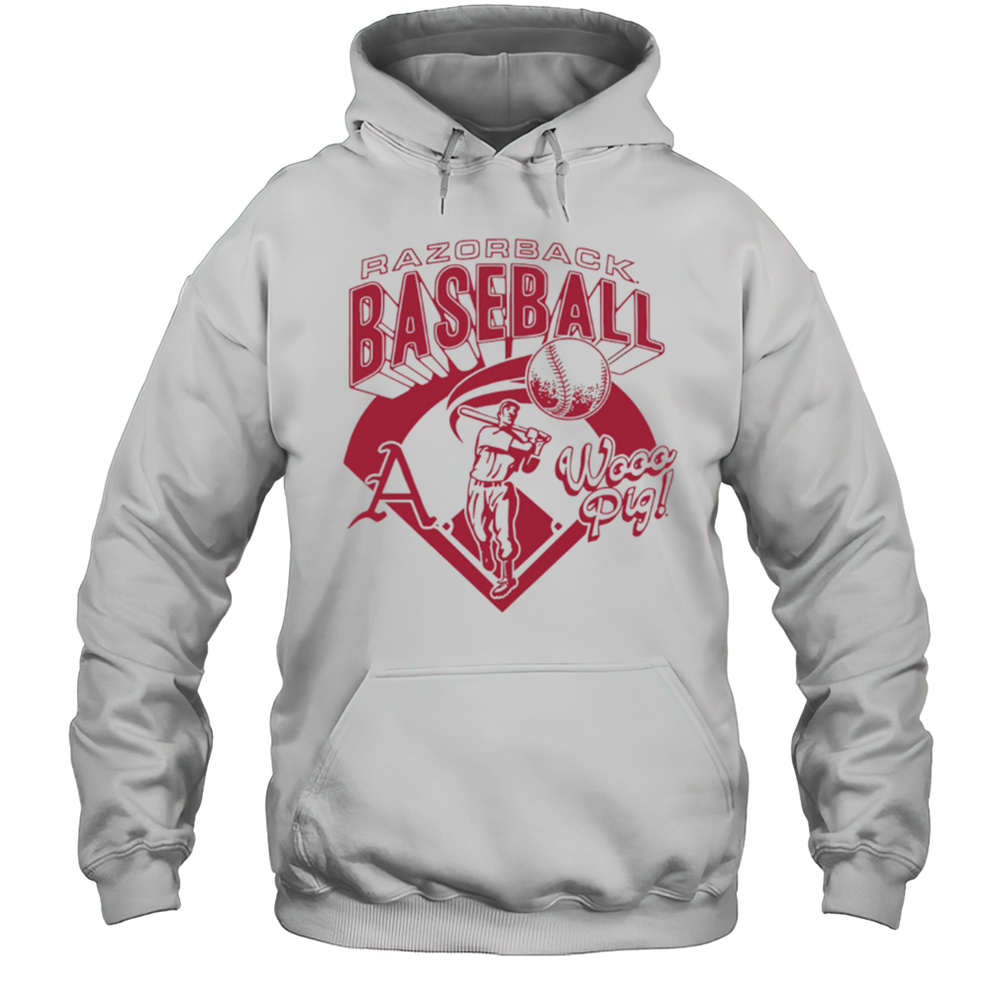 Arkansas Razorbacks Wooo Pig Baseball Vintage Sports Shirt Unisex Hoodie