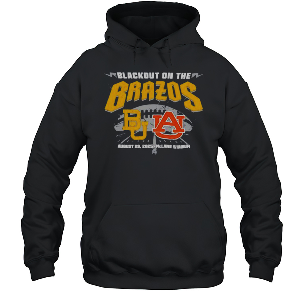 Baylor Bears Vs Auburn Tigers Blackout On The Brazos 2025 Shirt Unisex Hoodie