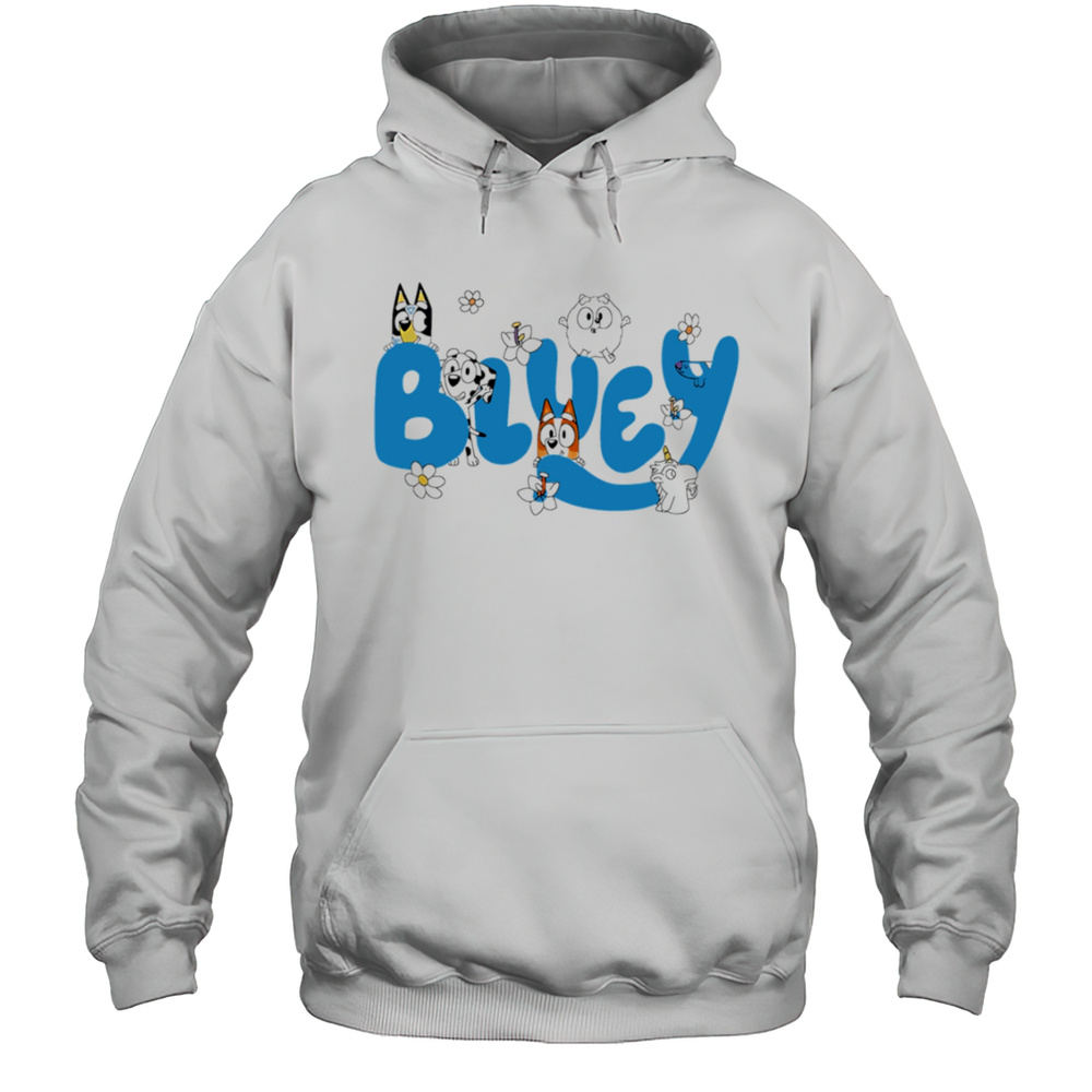 Bluey Logo Characters Funny Shirt Unisex Hoodie