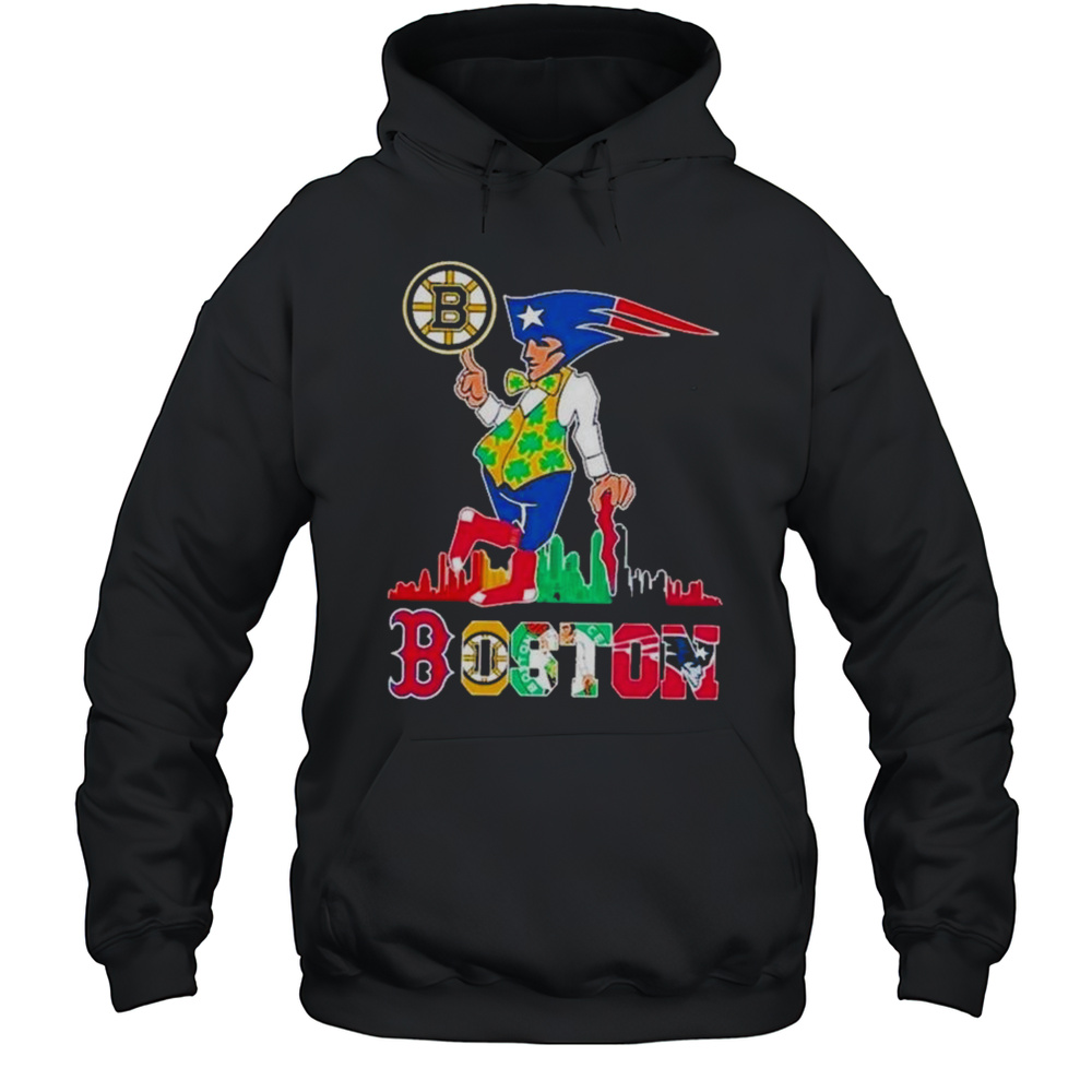 Boston Skyline Retro Sports Teams Logo 2025 Shirt Unisex Hoodie