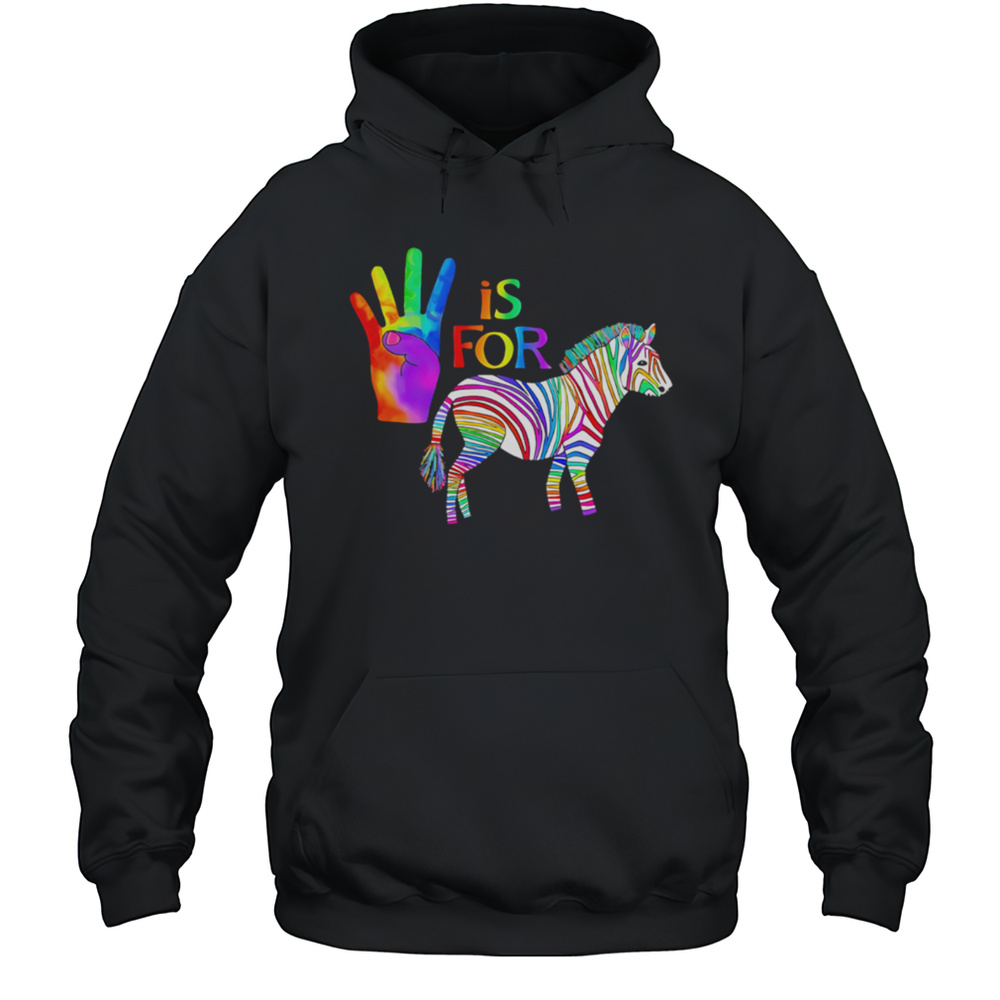 Ed The Zebra Is For Pride Shirt Unisex Hoodie
