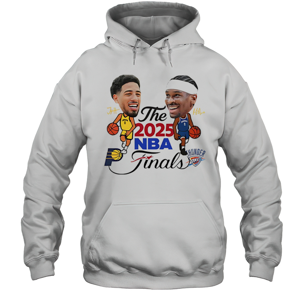 Indiana Pacers Vs Oklahoma City Thunder The 2025 NBA Finals Signature Shirt Unisex Hoodie