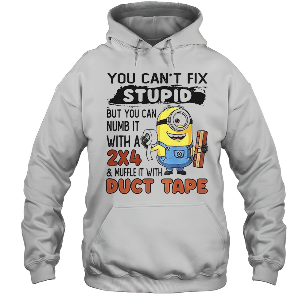 Minion You Cant Fix Stupid But You Can Numb It With A 24 T-Shirt Unisex Hoodie