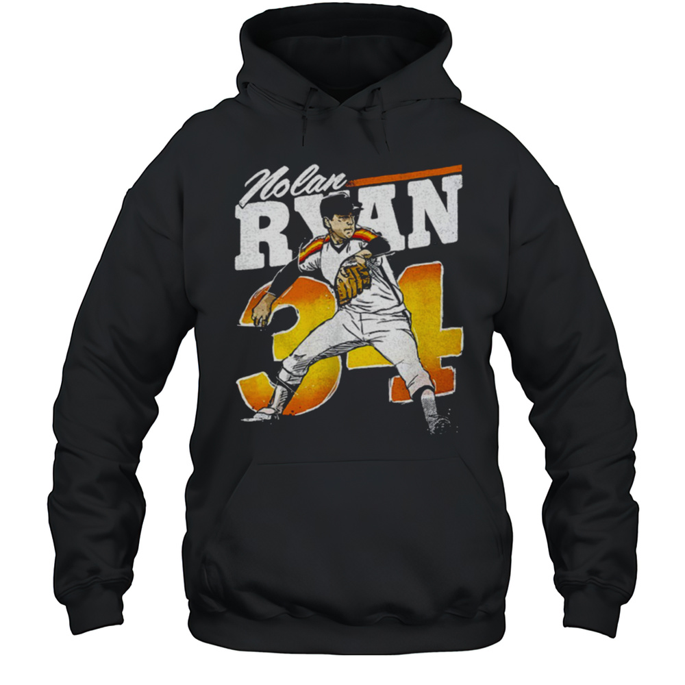 Nolan Ryan Houston Astros MLB Baseball Player Retro Shirt Unisex Hoodie