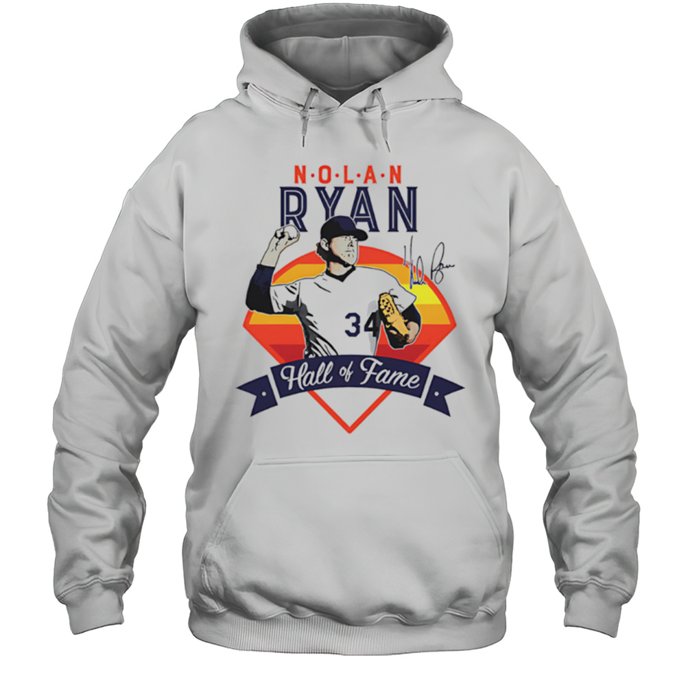 Nolan Ryan Houston Hall Of Fame Vintage Signature Shirt Unisex Hoodie