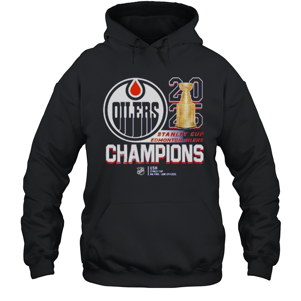 Stanley Cup Final 2025 Champions Edmonton Oilers Shirt Unisex Hoodie
