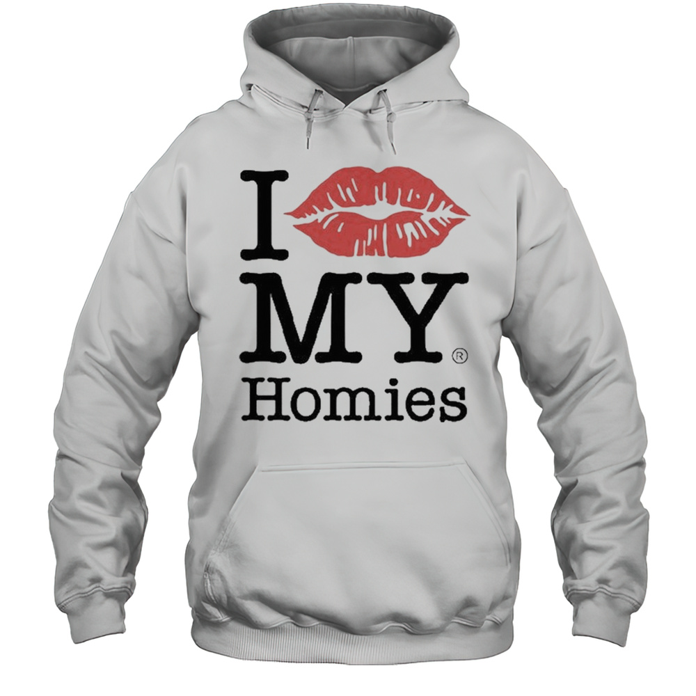 Tan Clemons Wearing I Love My Homies Shirt Unisex Hoodie