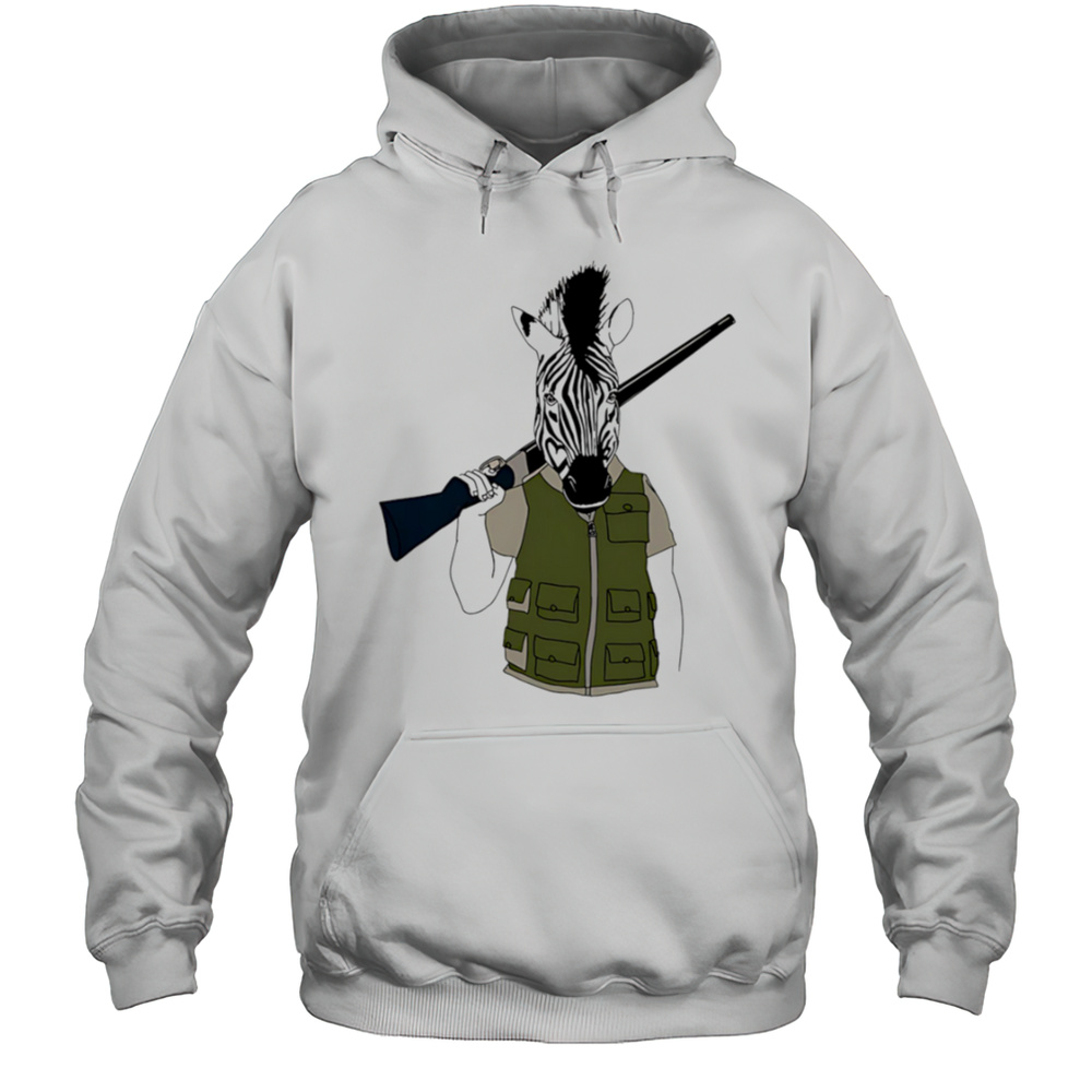 The Hunted Zebra Shirt Unisex Hoodie