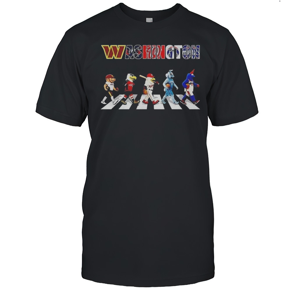 Washington Sports Teams Mascot Abbey Road 2025 Shirt