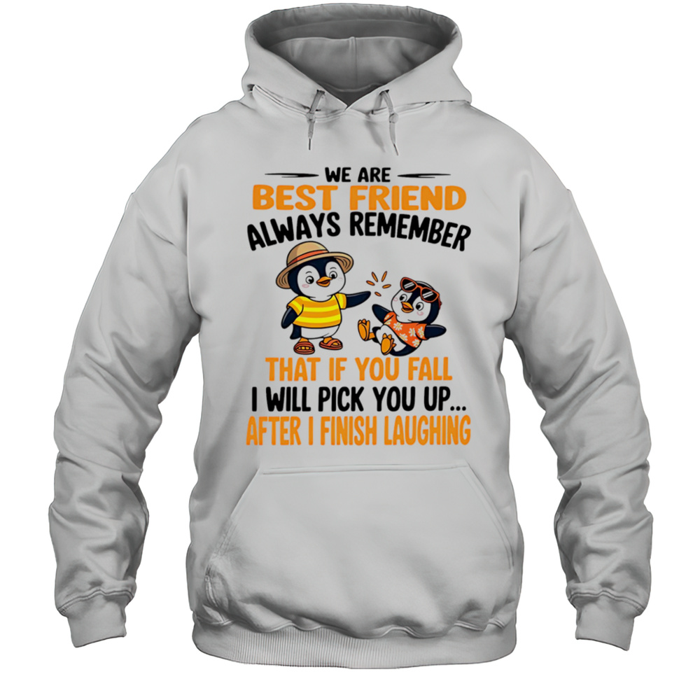 We Are Best Friend Always Remember That If You Fall I Will Pick You Up After I Finish Laughing Shirt Unisex Hoodie