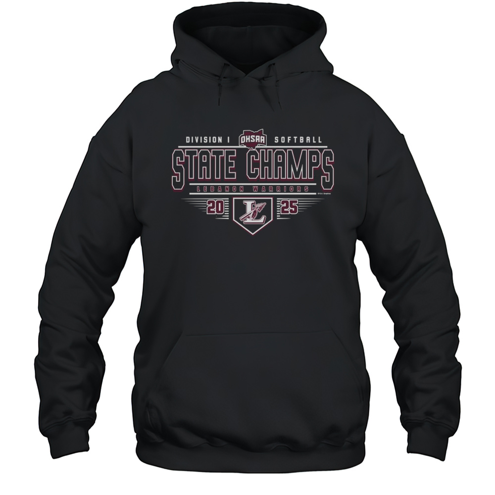 2025 OHSAA Softball D1 State Champions Lebanon Warriors Shirt Unisex Hoodie