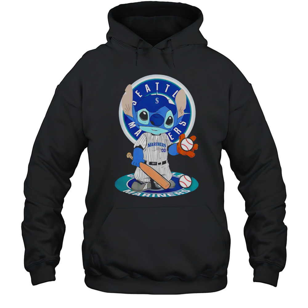 Baby Stitch Seattle Mariners Baseball Logo Shirt Unisex Hoodie
