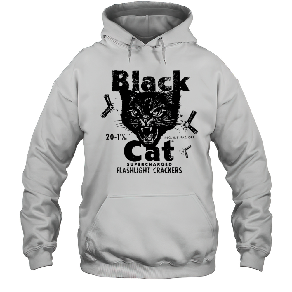 Black Cat Flashlight Crackers Vintage Fireworks Shirt Unisex Hoodie