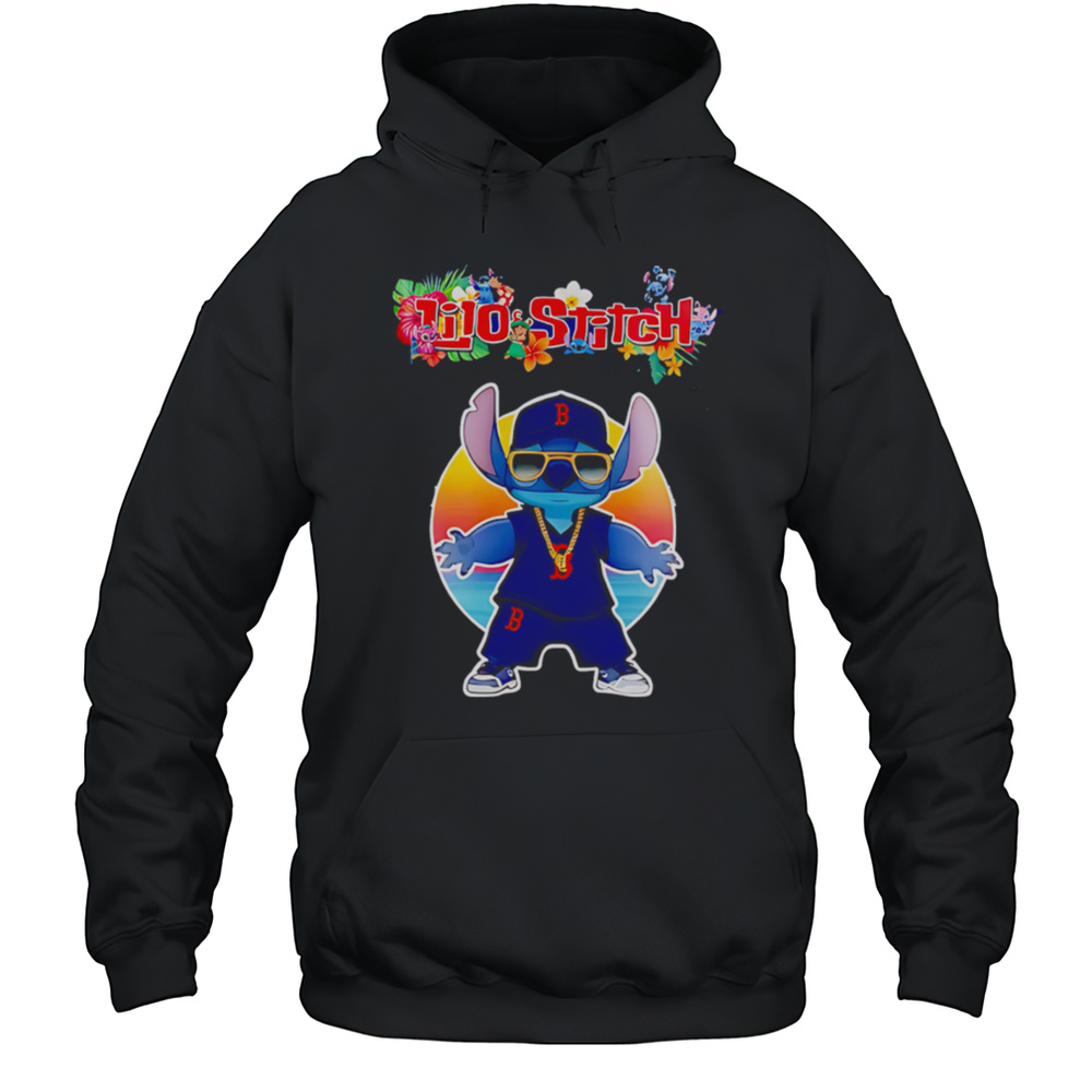 Boston Red Sox X Lilo And Stitch Baseball Shirt Unisex Hoodie