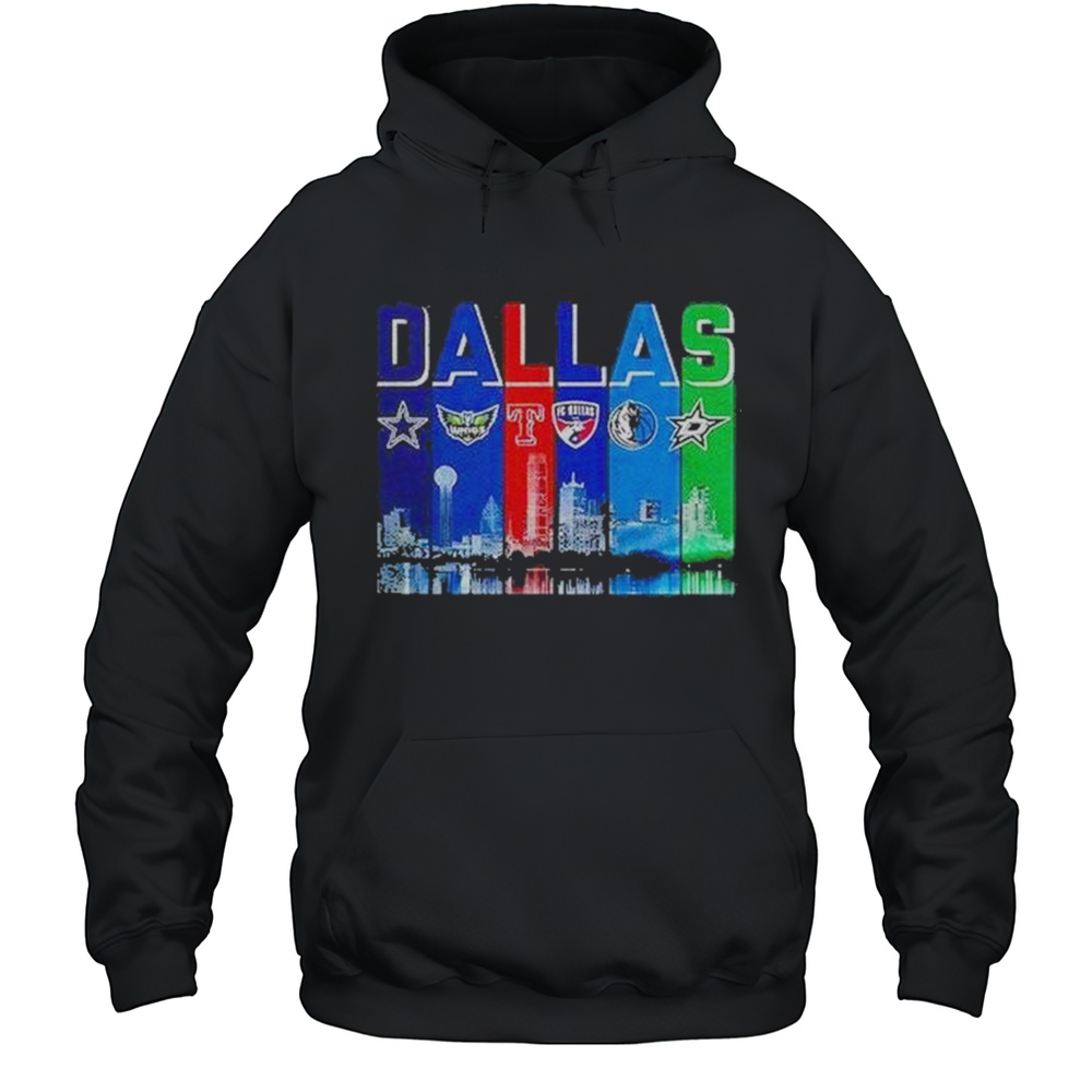 Dallas Skyline City Sports Team Logo Shirt Unisex Hoodie