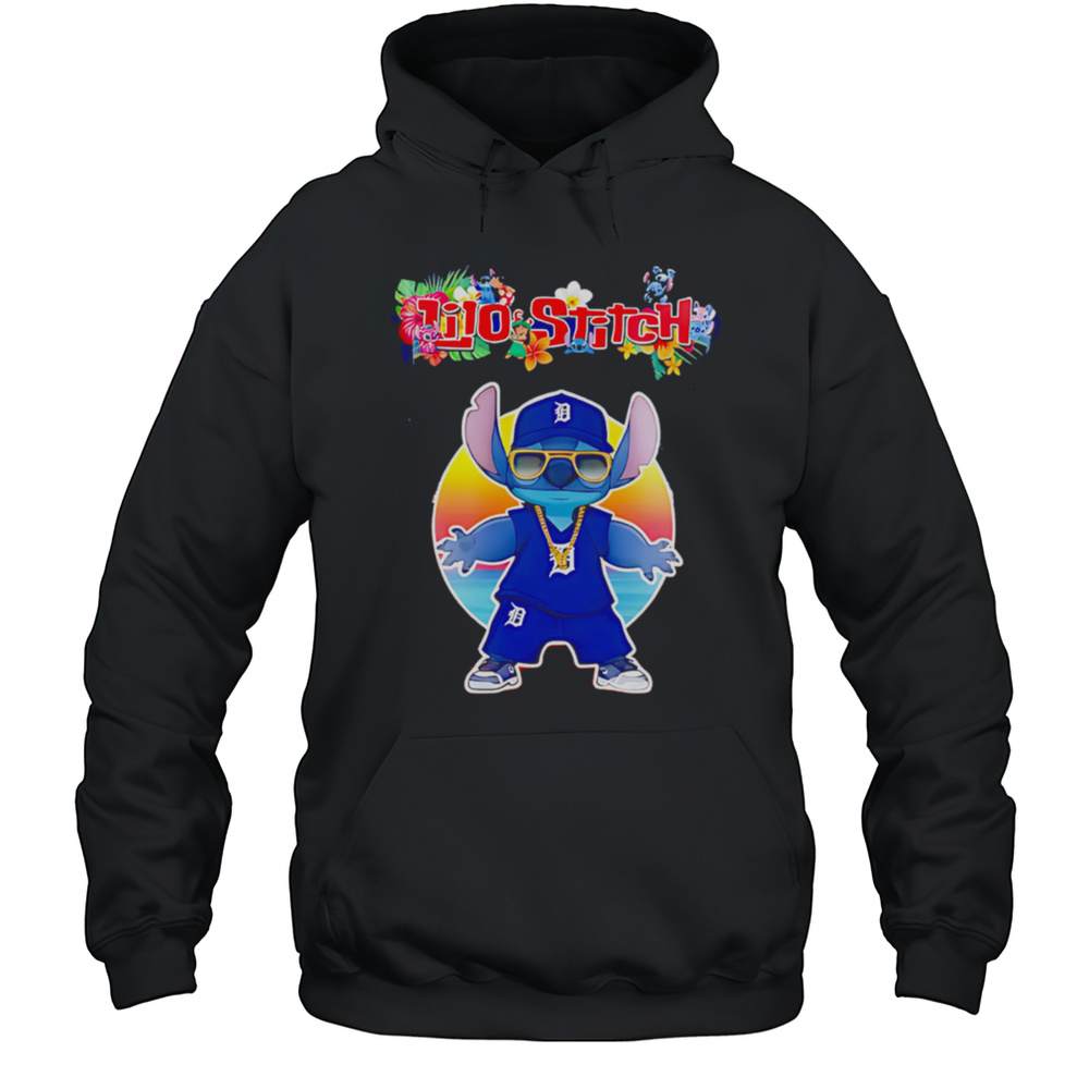 Detroit Tigers X Lilo And Stitch Baseball Shirt Unisex Hoodie