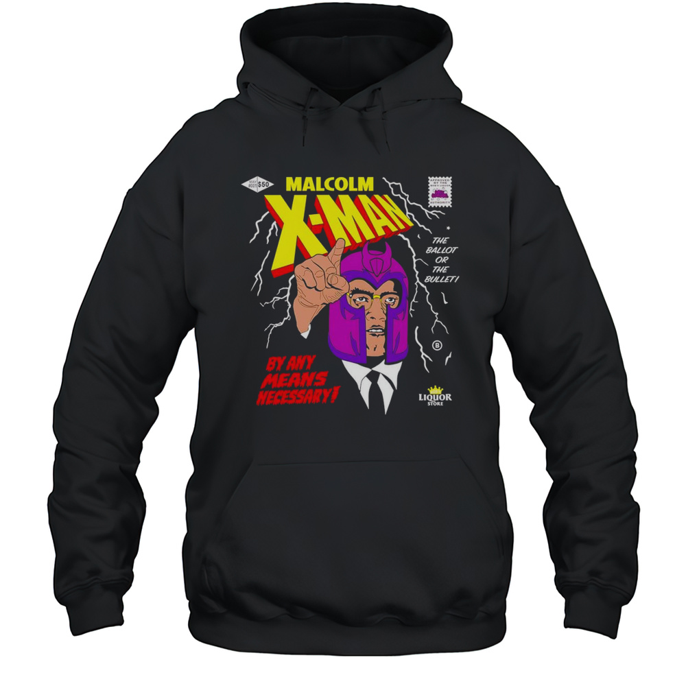 Malcolm X-man By Any Means Necessary Shirt Unisex Hoodie