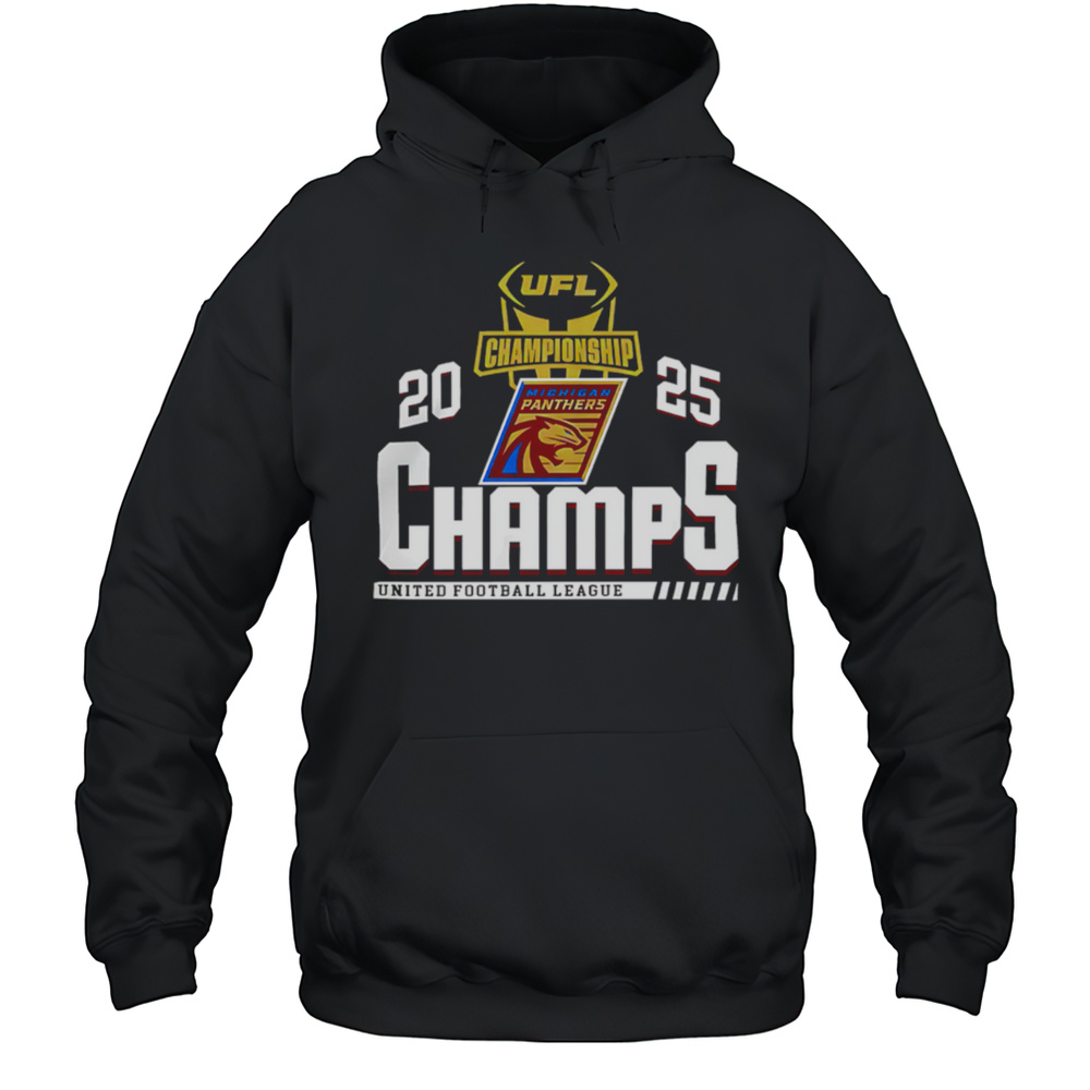 Michigan Panthers 2025 United Football League Champs Shirt Unisex Hoodie